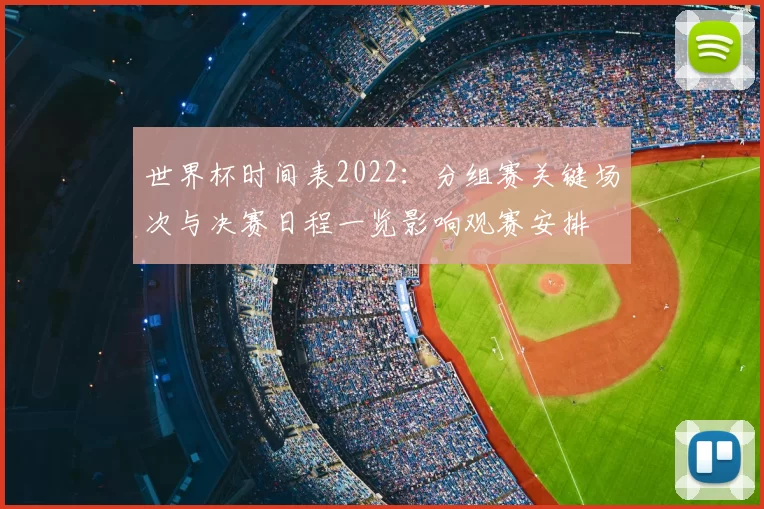 世界杯时间表2022：分组赛关键场次与决赛日程一览影响观赛安排